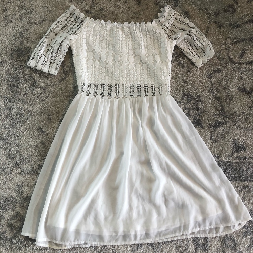 White mini dress